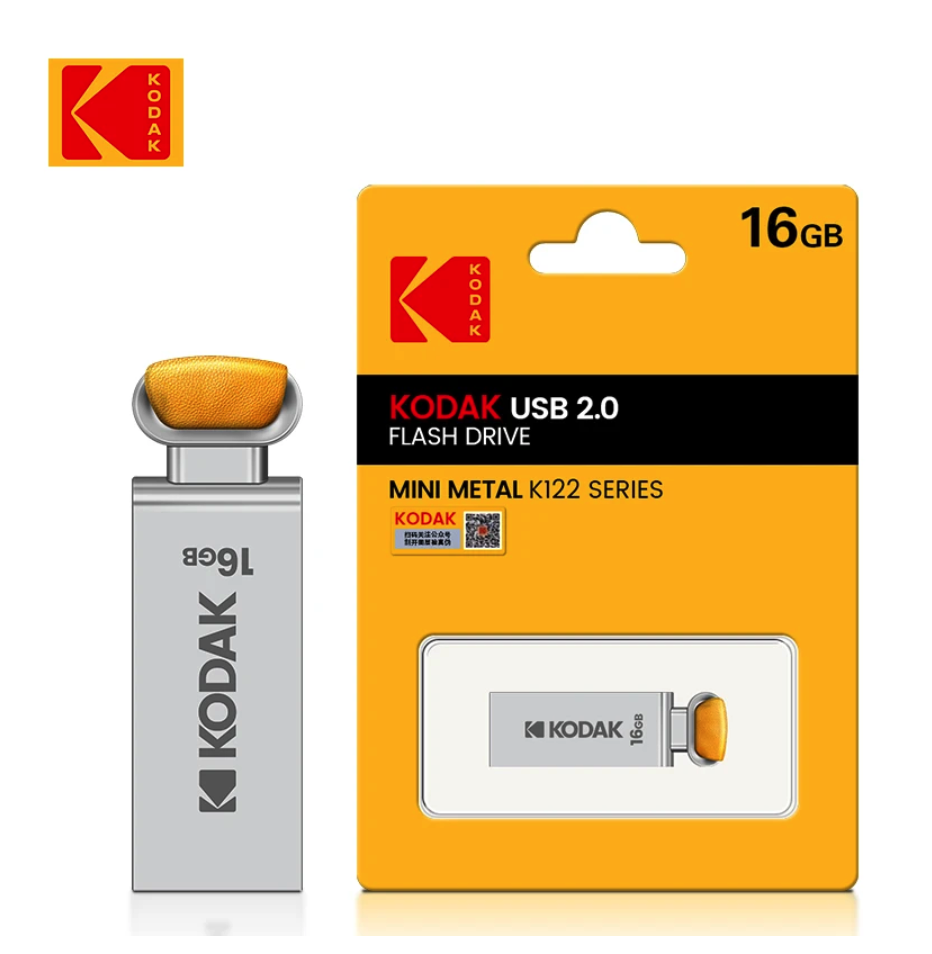 Kodak K122 64G U Disk Metal Portable USB Flash Drive Waterproof Mini Memory Stick Car Pen Drives Flashdisk USB2.0 with Sling